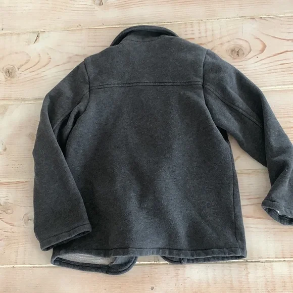 Janie and Jack button down grey cotton warm and cozy coat/jacket size 7